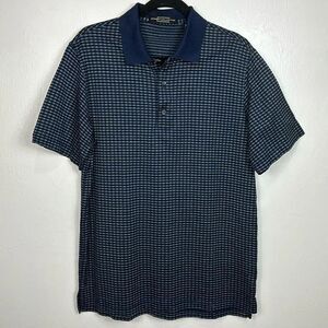 CARNOUSTIE Cotton Geo Pattern Short Sleeve Polo Shirt Size M